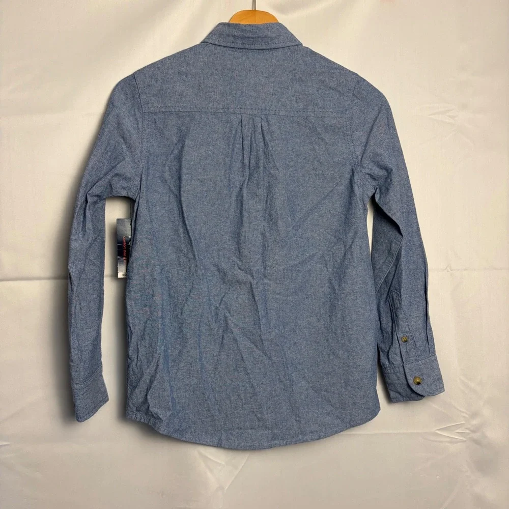 French Toast Boys LS Chambray Shirt Blue Button Down LE1642 N124 Size 10 NEW